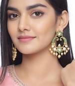 Green cubic zirconia earrings