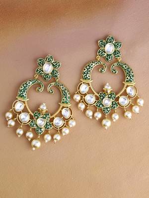 Green cubic zirconia earrings 2