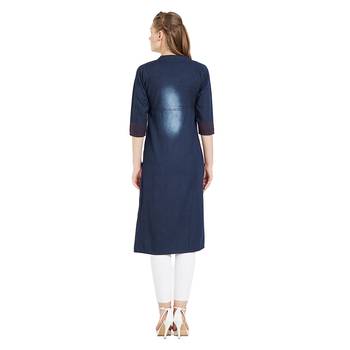 Blue embroidered cotton kurtas-and-kurtis 2