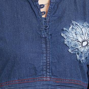 Blue printed cotton kurtas-and-kurtis 5