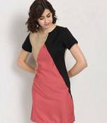 Peach plain crepe maxi-dresses
