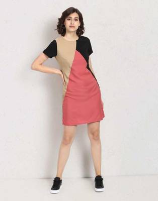 Peach plain crepe maxi-dresses 3
