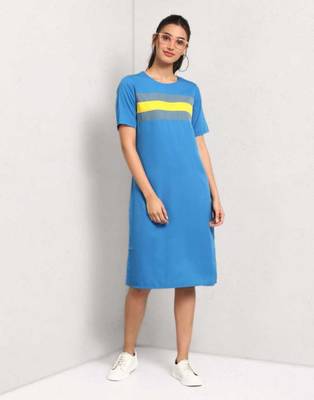 Turquoise plain crepe maxi-dresses 3