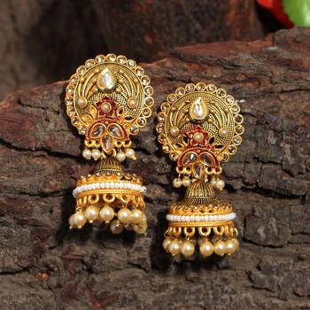 Maroon jhumkas 2