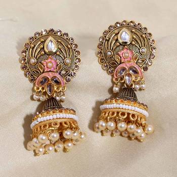 Pink jhumkas 1