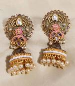 Pink jhumkas