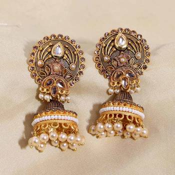 Gold jhumkas 1