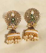 Green jhumkas