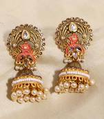 Pink jhumkas