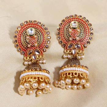 Red jhumkas 1