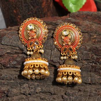 Red jhumkas 2