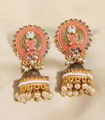 Pink jhumkas