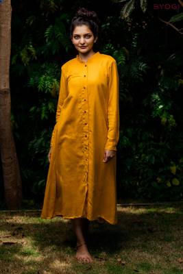 Back Pleated shirt dress 1