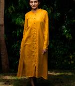 Back Pleated shirt dress