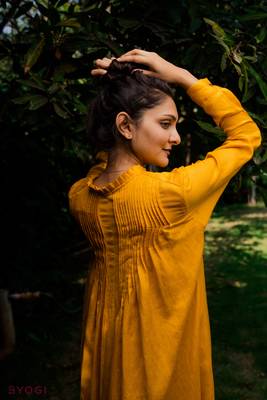 Back Pleated shirt dress 2