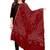 Maroon-Coloured Bandhani Print Dupatta and has a Zari Border