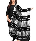 Black-Coloured Chiffon Shibori dyed Dupatta has no Border