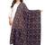Navy Blue-Coloured Jaipuri Print Dupatta and has a tasselled border