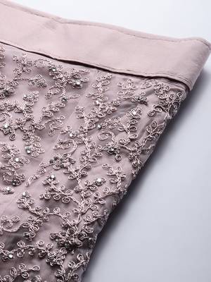 Purple embroidered Net unstitched ghagra choli 4