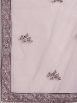 Purple embroidered Net unstitched ghagra choli 5