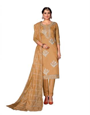 Women'S Mustard Yellow Modal Cotton Dress Material With Innar 1