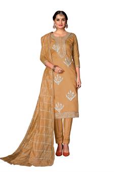 Women'S Mustard Yellow Modal Cotton Dress Material With Innar