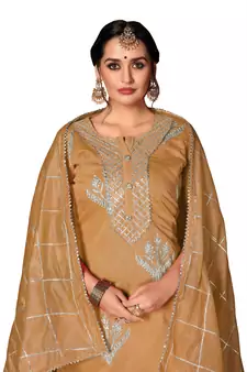 Women'S Mustard Yellow Modal Cotton Dress Material With Innar