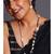 black and white metallic kitsch necklace set