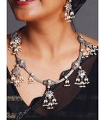 black metallic banjaran necklace set