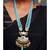 sky beaded kundan necklace set