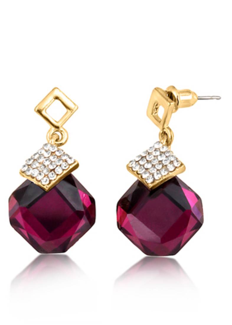 Dainty Purple Earring for women. Big Tree 447955