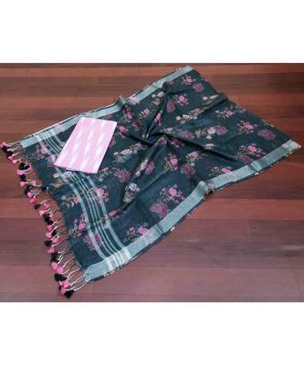 pink woven cotton unstitched top with dupatta 1