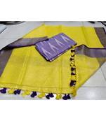 grey woven cotton unstitched top with dupatta