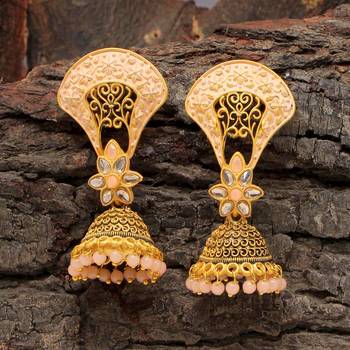 Pink jhumkas 1