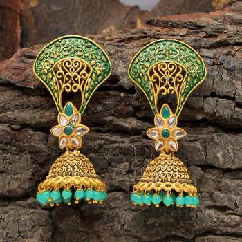 Green jhumkas 1