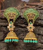 Green jhumkas