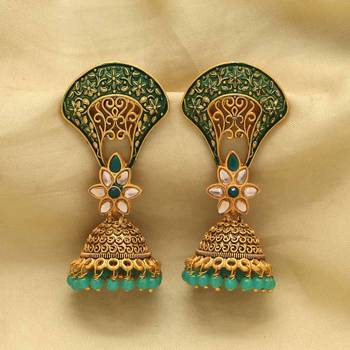 Green jhumkas 2