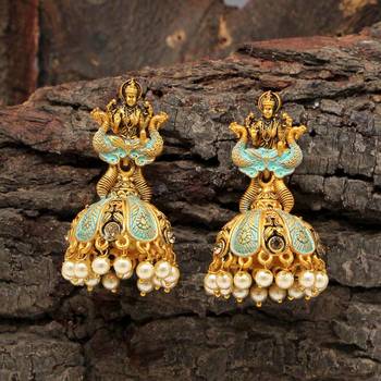 Green jhumkas 1