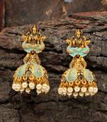 Green jhumkas