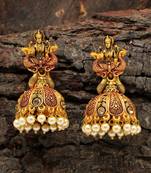 Maroon jhumkas
