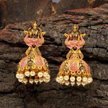 Pink jhumkas 1
