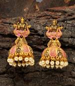 Pink jhumkas
