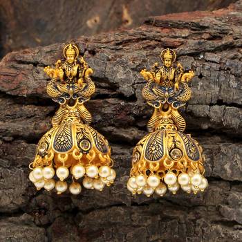 Navy blue jhumkas 1