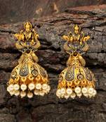 Navy blue jhumkas