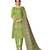 Kimisha Women's Parrot Green Banarasi Heavy Silk Banarasi Semi-stitched Salwar Suit Material