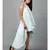 Women's Halter Neck Ruffle Drape Georgette Party/ Evening Gown in Light Blue