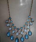 Baby blue statement necklace 