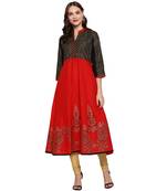 Multicolor printed cotton cotton-kurtis