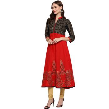 Multicolor printed cotton cotton-kurtis 3