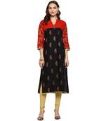 G COLLECTION Multicolor printed cotton cotton-kurtis
